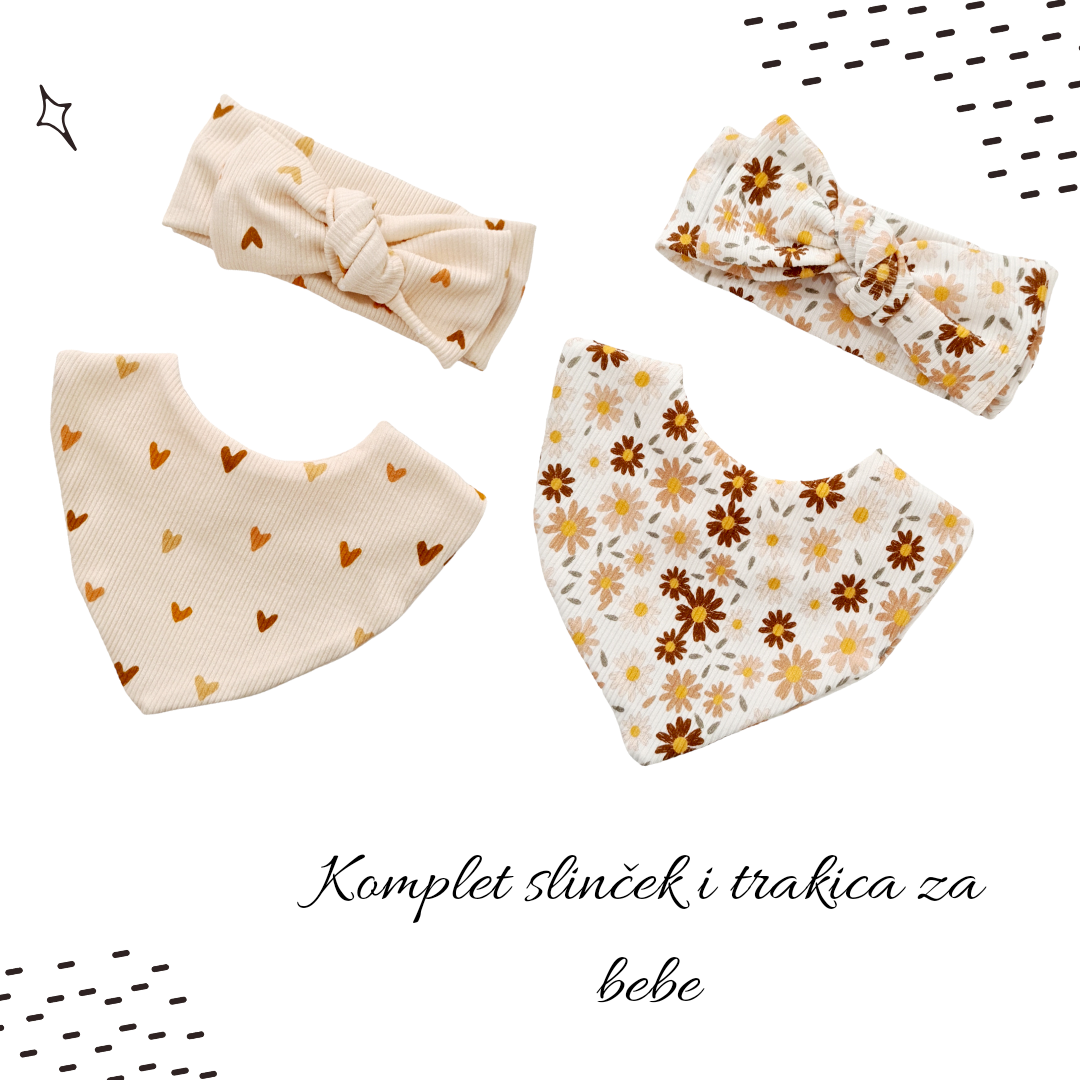 Komplet slinček i trakica za bebe