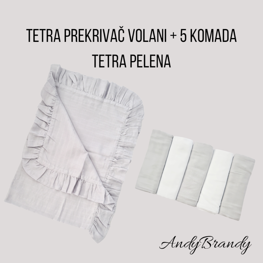Tetra prekrivač volani + 5 komada tetra pelena